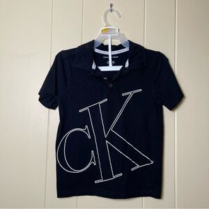 Calvin Klein Jeans Kids Black Polo Shirt size 6